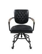 Office chair in black top grain leather by Coaster additional picture 5