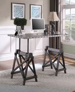 Industrial galvanized grey adjustable desk by Coaster additional picture 8