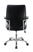 Office chair in black leatherette & chrome base additional photo 3 of 6