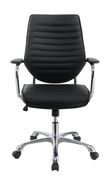 Office chair in black leatherette & chrome base by Coaster additional picture 7