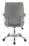 Office chair in gray leatherette / aluminum additional photo 4 of 6