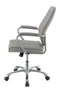 Office chair in gray leatherette / aluminum additional photo 5 of 6