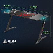 Metal z-shaped gaming desk black by Coaster additional picture 5