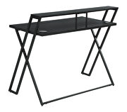 Black finish writing desk with usb ports by Coaster additional picture 3
