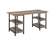 Weathered pine contemporary office desk by Coaster additional picture 4