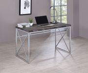 Writing desk in rustic gray herringbone by Coaster additional picture 8