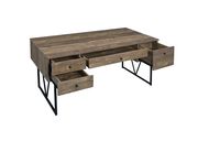 Rustic oak wood finished desk w/ 4 drawers by Coaster additional picture 12