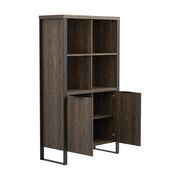 Bookcase in aged walnut / gunmetal by Coaster additional picture 8