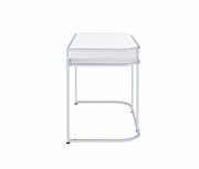 White high gloss lacquer finish writing desk by Coaster additional picture 5