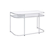 White high gloss lacquer finish writing desk by Coaster additional picture 10