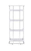 White high gloss lacquer finish bookcase additional photo 3 of 5