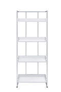 White high gloss lacquer finish bookcase additional photo 4 of 5