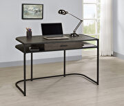 Rugged dark oak finish writing desk by Coaster additional picture 2