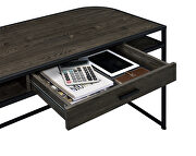 Rugged dark oak finish writing desk by Coaster additional picture 3