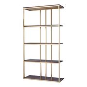 Display / bookcase in golden metal / oak veneer by Coaster additional picture 2