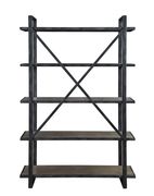 Weathered elm / antique black bookcase by Coaster additional picture 2