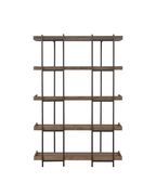 71-inch double bookcase in aged walnut additional photo 4 of 5