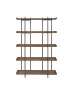 71-inch double bookcase in aged walnut additional photo 5 of 5