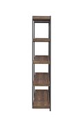 71-inch double bookcase in aged walnut by Coaster additional picture 6