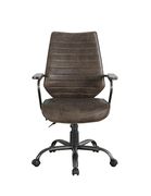 Office chair in antique brown top grain leather by Coaster additional picture 6