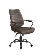Office chair in antique brown top grain leather by Coaster additional picture 7