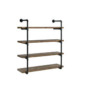 Rustic oak driftwood finish wall shelf by Coaster additional picture 2