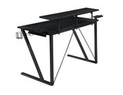 Gaming desk in black w/ speaker shelves by Coaster additional picture 3