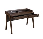 Writing desk w/ outlet in dark walnut finish by Coaster additional picture 8