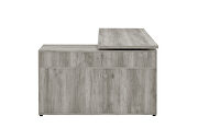 L-shape desk in gray driftwood by Coaster additional picture 4