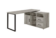 L-shape desk in gray driftwood by Coaster additional picture 7
