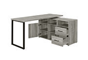 L-shape desk in gray driftwood by Coaster additional picture 8