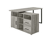 L-shape desk in gray driftwood by Coaster additional picture 9