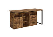 L-shape desk in antique nutmeg finish by Coaster additional picture 8