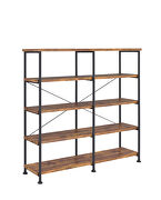 Barritt industrial antique nutmeg double-wide bookcase additional photo 5 of 4