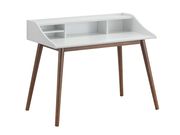 Simple small writing desk in white / walnut by Coaster additional picture 3