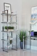 Contemporary chrome / glass display unit by Coaster additional picture 2