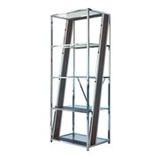 Bookcase / display in chrome metal / glass by Coaster additional picture 2