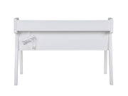 Writing desk w/ outlet finished in white additional photo 4 of 6