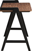 Walnut/ black wood finish writing desk by Coaster additional picture 4