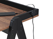 Walnut/ black wood finish writing desk by Coaster additional picture 6