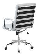 Office chair in white leatherette / chrome base by Coaster additional picture 2