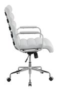 Office chair in white leatherette / chrome base by Coaster additional picture 3