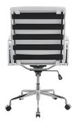 Office chair in white leatherette / chrome base by Coaster additional picture 4