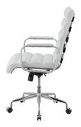 Office chair in white leatherette / chrome base by Coaster additional picture 5