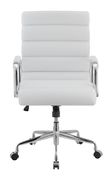 Office chair in white leatherette / chrome base by Coaster additional picture 6