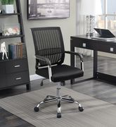 Contemporary black mesh back office chair by Coaster additional picture 3