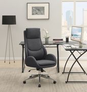 Gray fabric / chrome office chair by Coaster additional picture 7