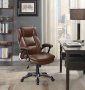 Office / computer chair in brown leatherette by Coaster additional picture 7