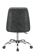 Office chair in gray leatherette additional photo 4 of 6