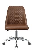 Simple office chair in brown leatherette by Coaster additional picture 6